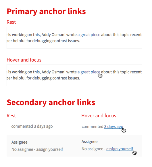 Anchor link states